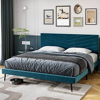 Amazon.com: Homhougo King Size Bed Frame with Adjustable